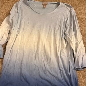 Chico's Blue White Ombre Top